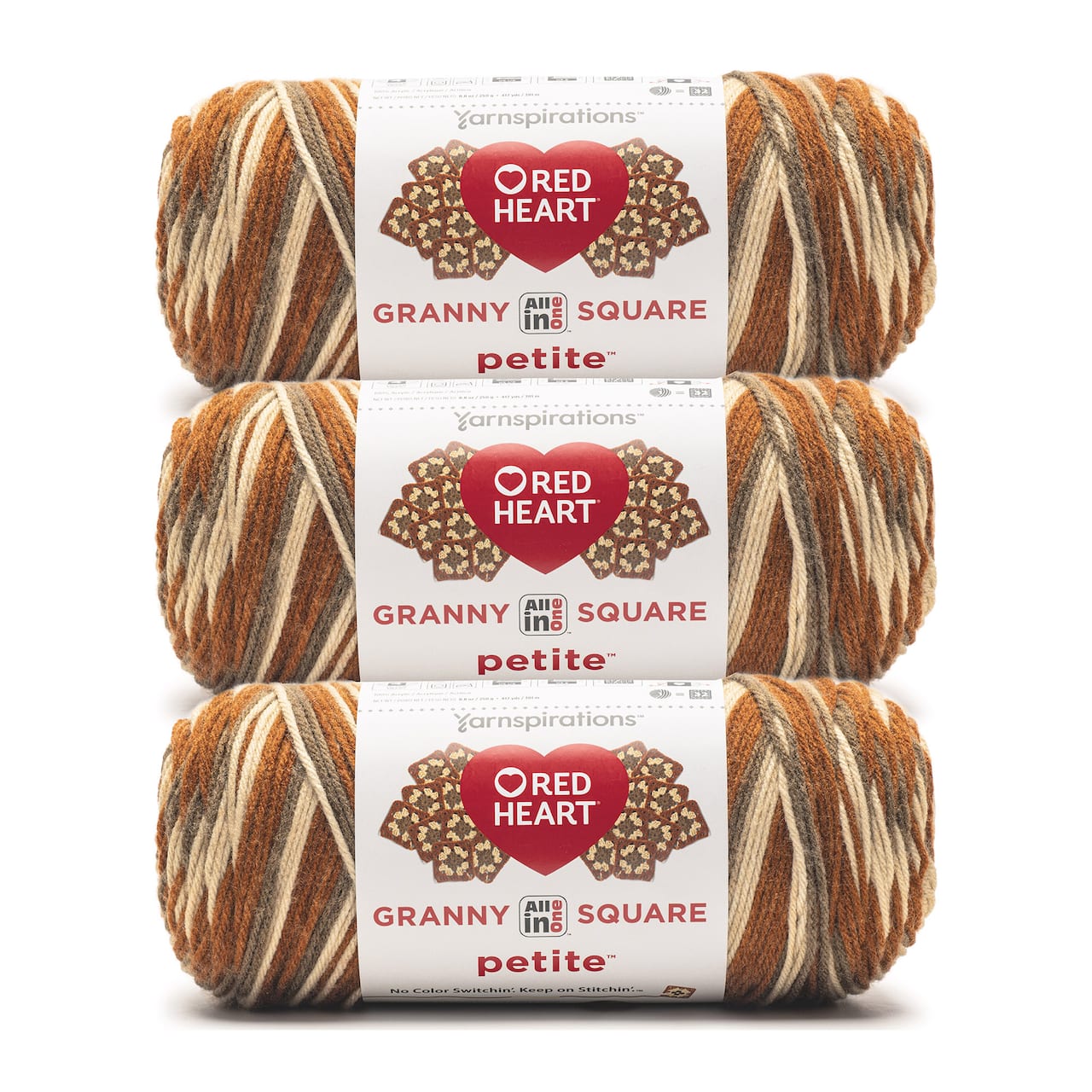 3 Pack Red Heart® All in One™ Granny Square Petite™ Yarn